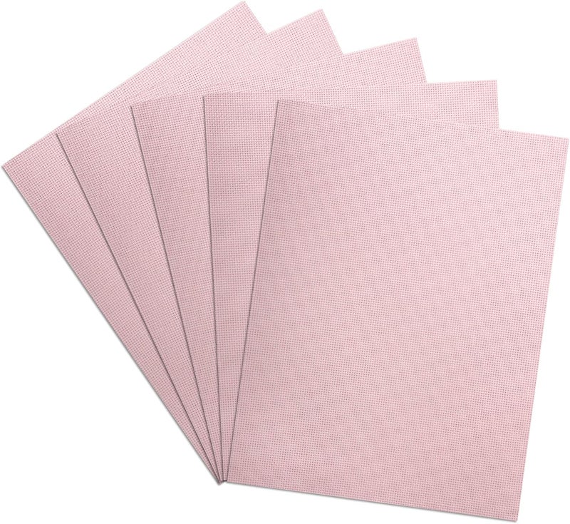 Donmon Aida Cloth 14 Count Cross Stitch Fabric,12×18inch,5Pcs (Pink) - Image 1